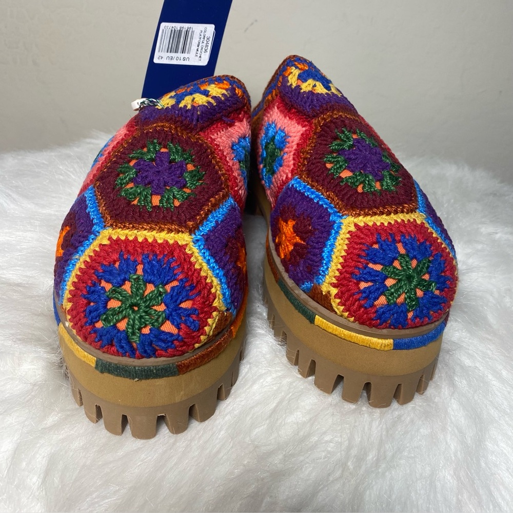 FARM Rio Multicolor Crochet Clogs Sz 10 NWB - Picture 2 of 11